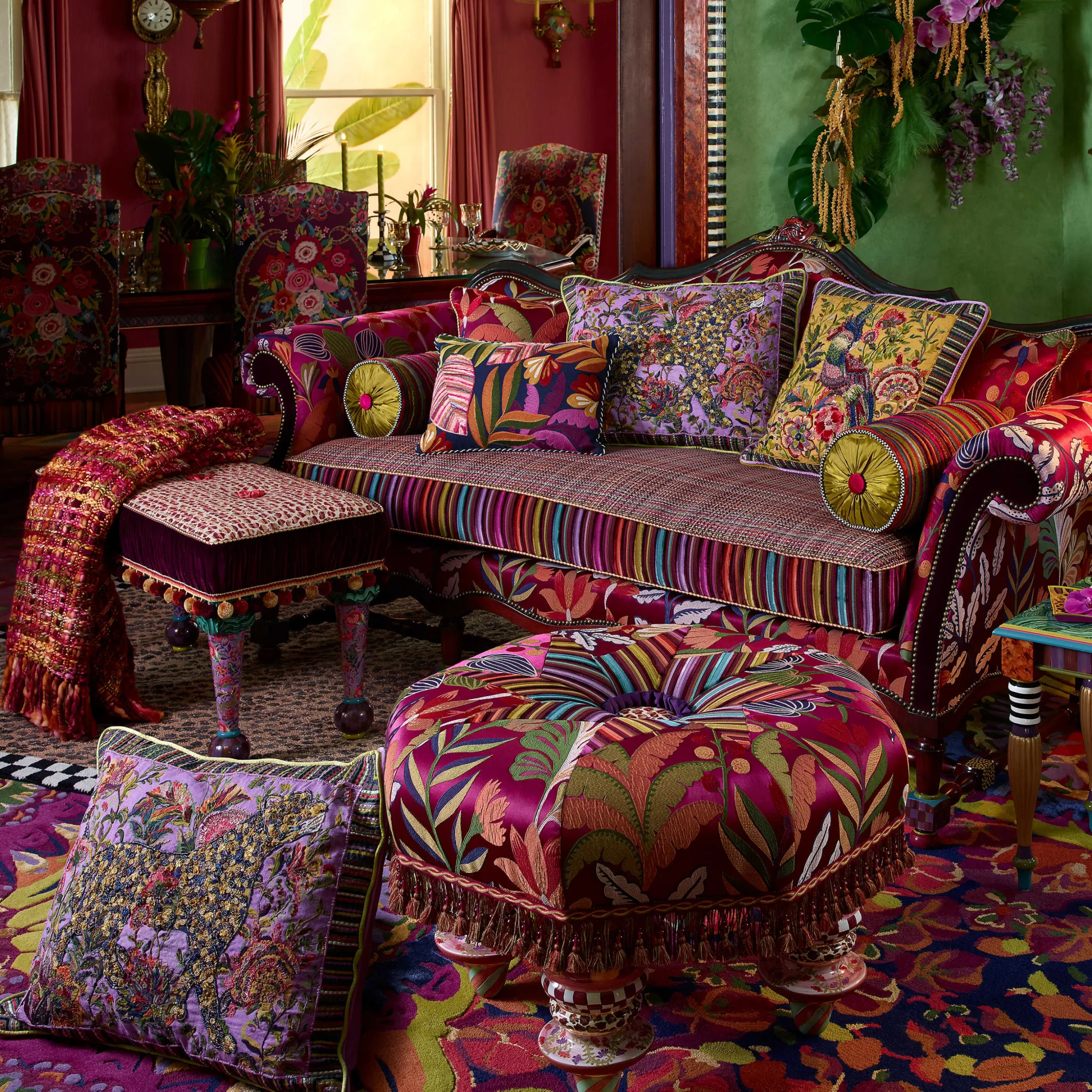 Paradise Stripe Bolster Pillow