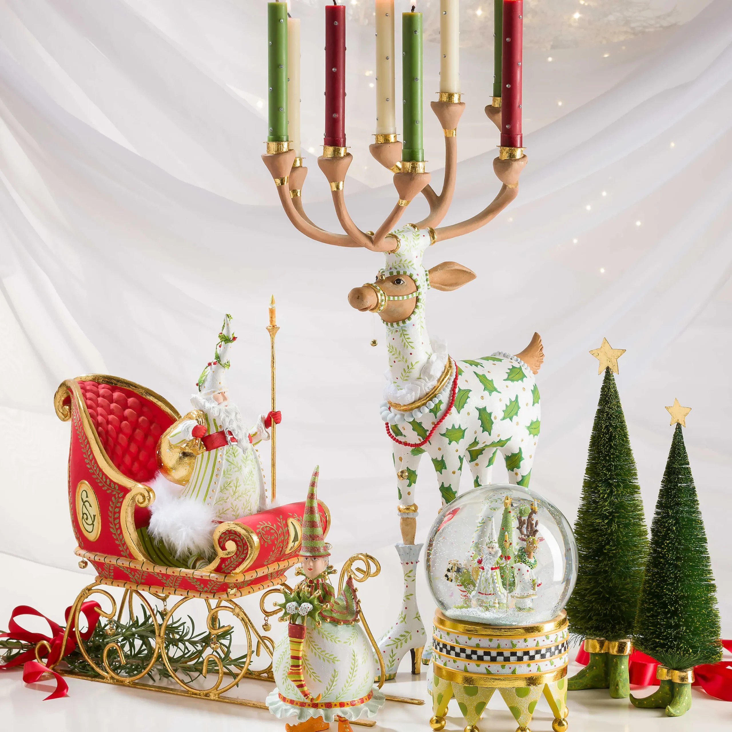 Patience Brewster Dash Away Sisal Elf Tree Figures