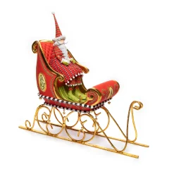 Patience Brewster Dash Away Sitting Santa & Sleigh Figure Set