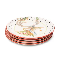 Patience Brewster Dash Away Dessert Plates - Set Of 4