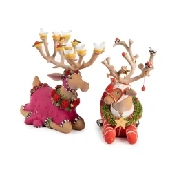 Patience Brewster Dash Away Sitting Prancer Reindeer Figure
