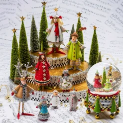 Patience Brewster Mariah Red Polka Dot Holiday Caroler Figure
