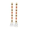 Poinsettia Dinner Candles - Set Of 2