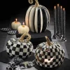Pyramid Candle Holders - Black & Pearl - Set Of 4