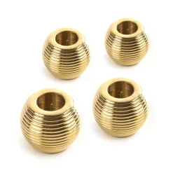 Ribbed Sphere Candle Holders - Gold - Set Of 4
