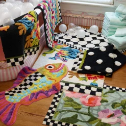 Ribbon & Dot Bath Rug