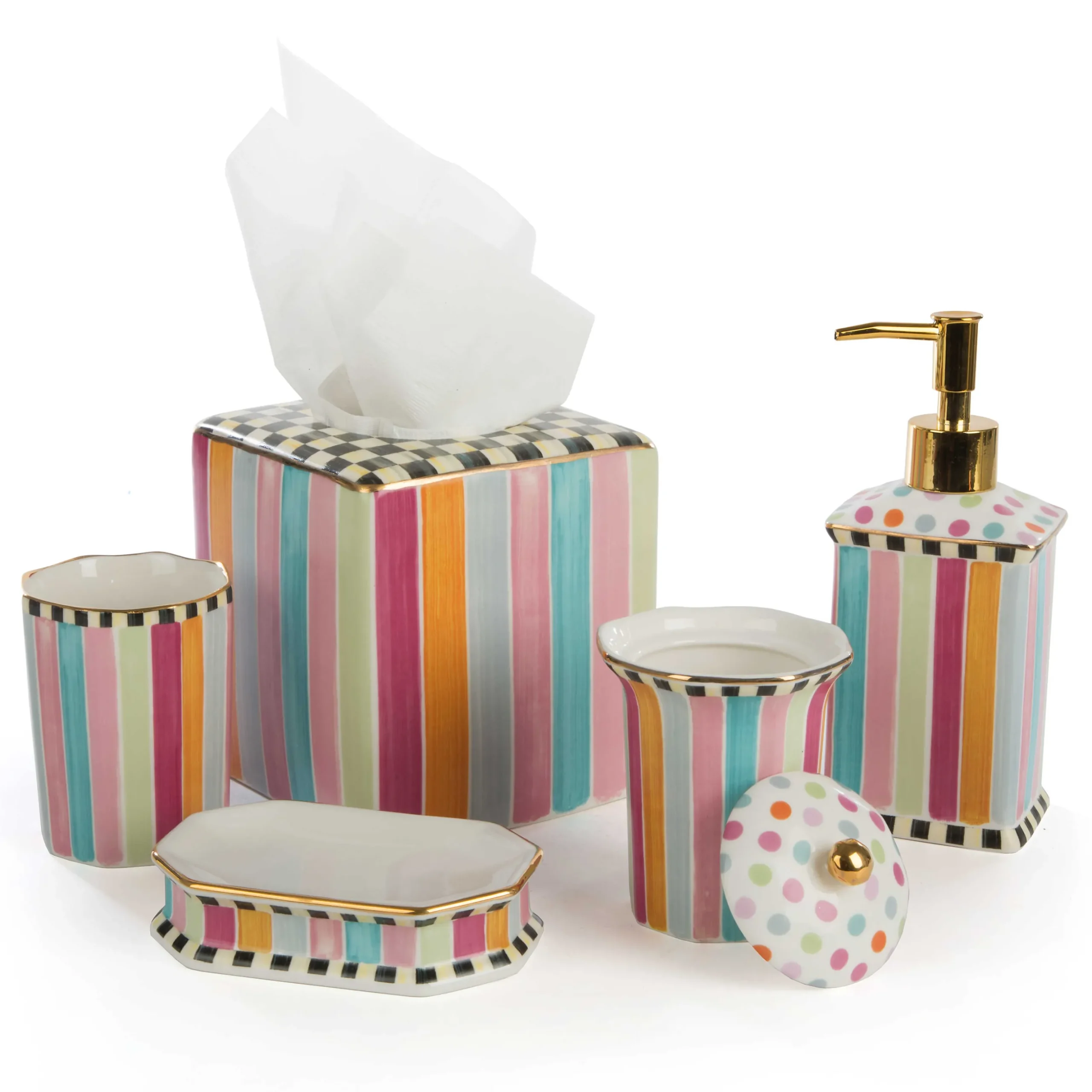 Ribbon & Dot Boutique Tissue Box Holder