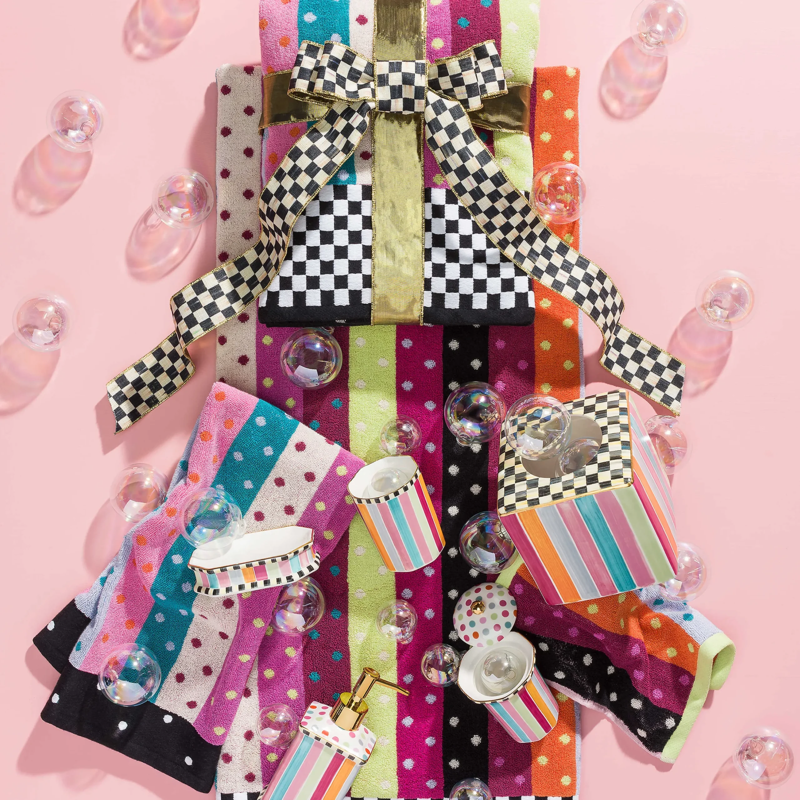 Ribbon & Dot Hand Towel