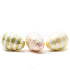 Rose Garden Stripe Eggs - Set Of 3