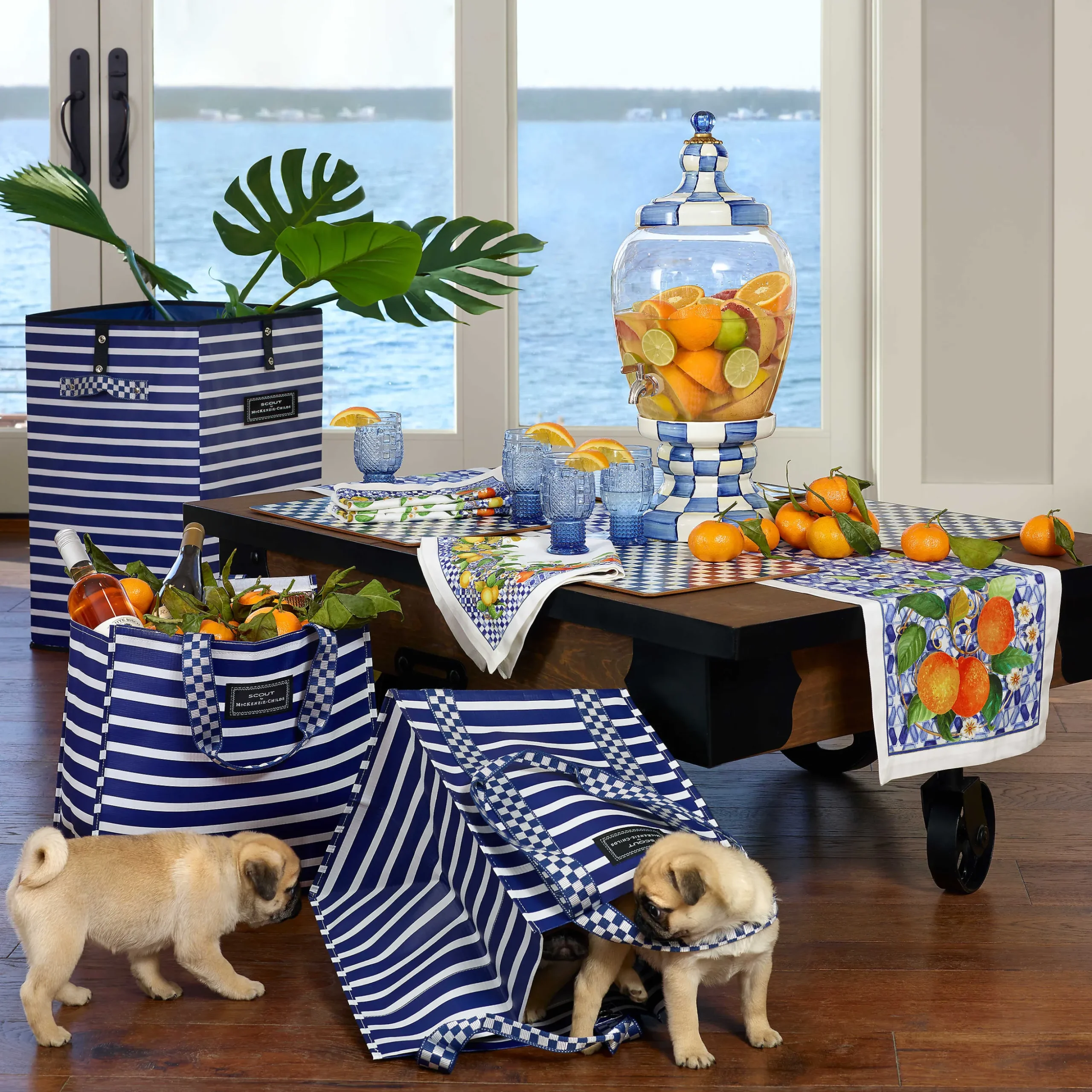 Royal Check Enamel Beverage Hostess