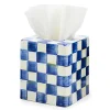 Royal Check Enamel Boutique Tissue Box Cover