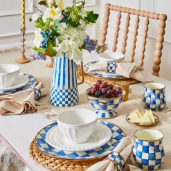 Royal Check Enamel Charger/Plate