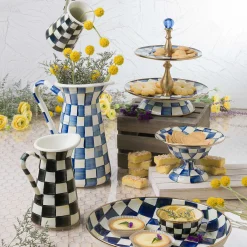 Royal Check Enamel Compote - Small