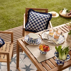 Royal Check Enamel Compote - Small