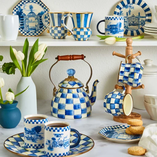 Royal Check Enamel Dinner Plate
