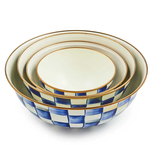 Royal Check Enamel Everyday Bowl - Small