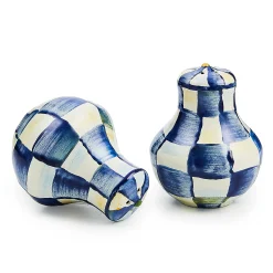 Royal Check Enamel Salt & Pepper Shakers