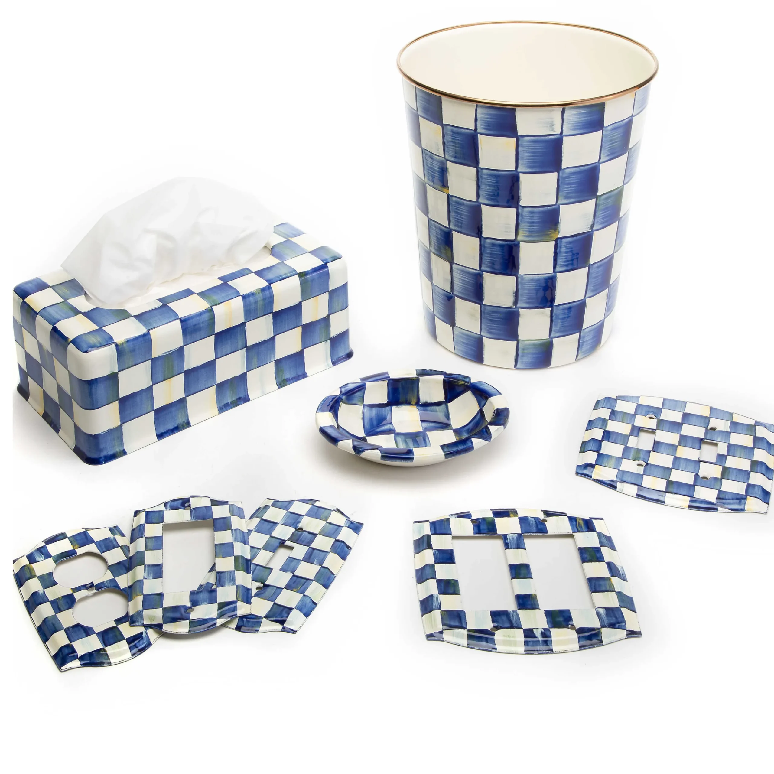 Royal Check Enamel Soap Dish