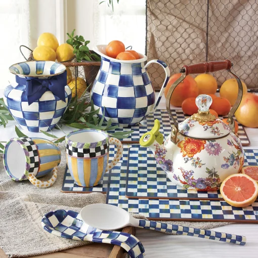 Royal Check Enamel Spoon Rest