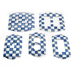 Royal Check Enamel Switch Plate - Single Rocker