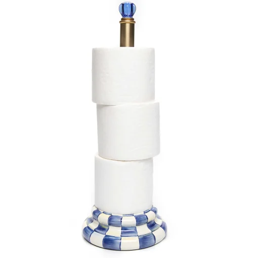 Royal Check Enamel Toilet Tissue Storage