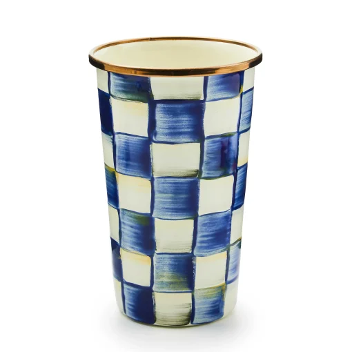 Royal Check Enamel Tumbler - 20 Ounce