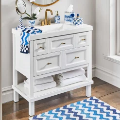 Royal Check Enamel Vanity Mirror