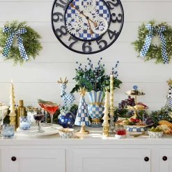 Royal Check Farmhouse Wall Clock - Small