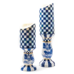 Royal Check Flicker 10" Pillar Candle