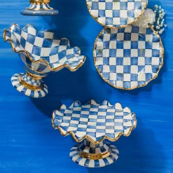 Royal Check Fluted Cake Stand