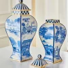 Royal Toile Ginger Jar - Large
