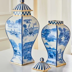 Royal Toile Ginger Jar - Large