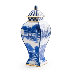 Royal Toile Ginger Jar - Large
