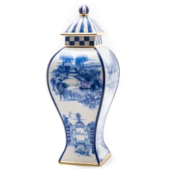 Royal Toile Ginger Jar - Large