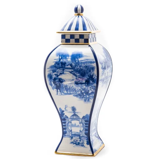 Royal Toile Ginger Jar - Large