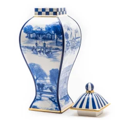 Royal Toile Ginger Jar - Large