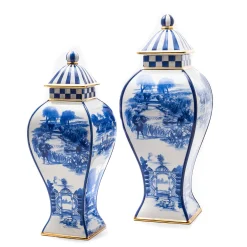 Royal Toile Ginger Jar - Large