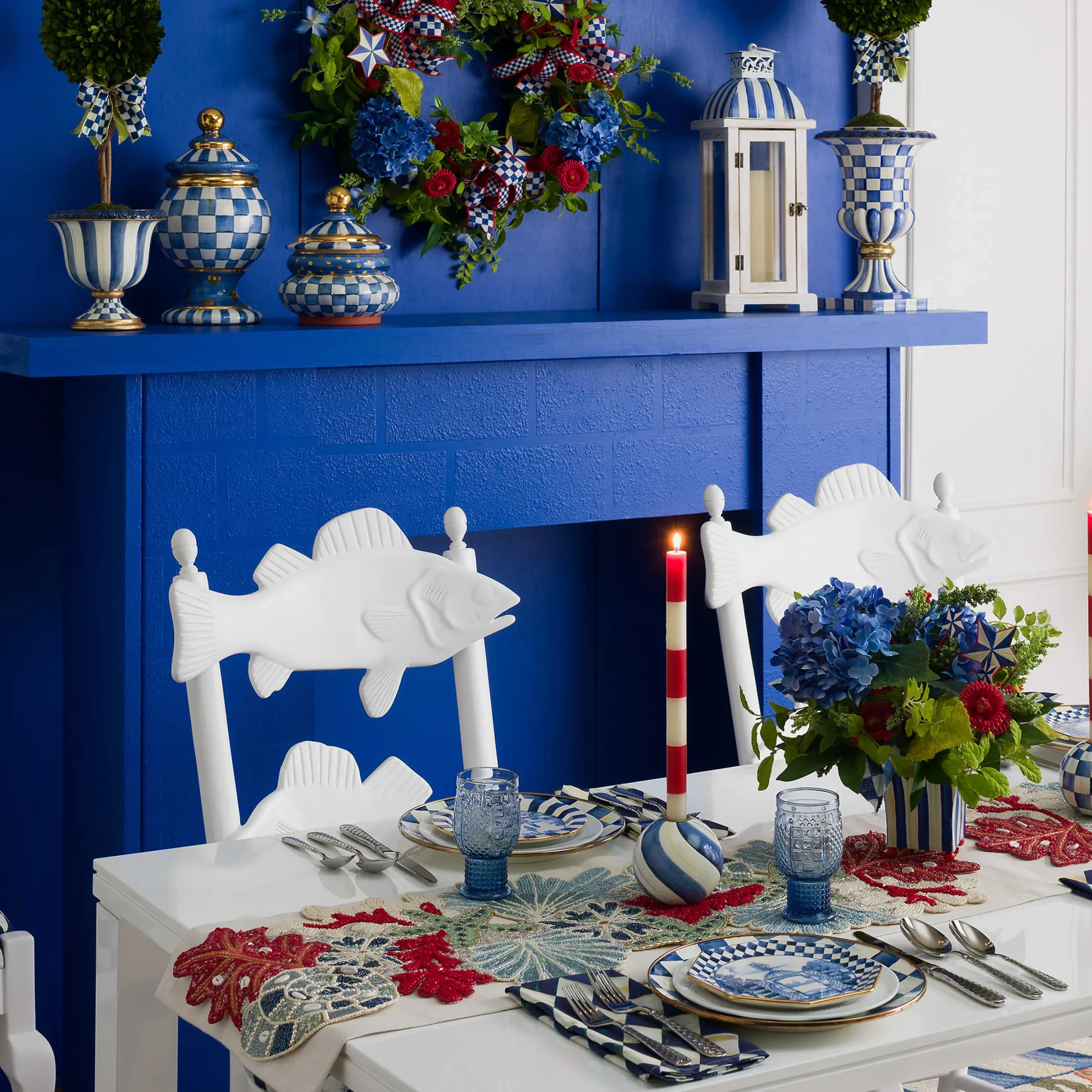 Royal Toile Small Plates - Set Of 4