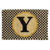 Single Letter Monogrammed Entrance Mat - Y