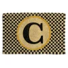 Single Letter Monogrammed Entrance Mat - C