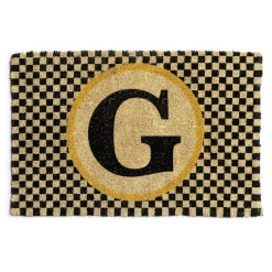 Single Letter Monogrammed Entrance Mat - G