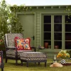 Spindle Check Outdoor Ottoman