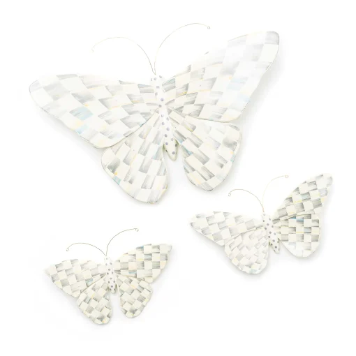 Sterling Check Butterfly Duo Wall Decor
