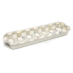 Sterling Check Enamel Baguette Dish