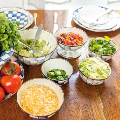 Sterling Check Enamel Everyday Bowl - Medium