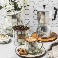 Sterling Check Enamel Mug