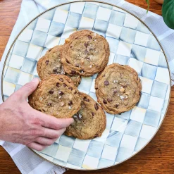 Sterling Check Enamel Serving Platter