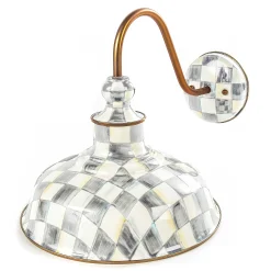 Sterling Check Enamelware Barn Sconce