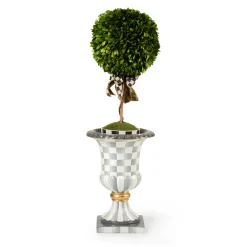 Sterling Check Pedestal Tabletop Urn