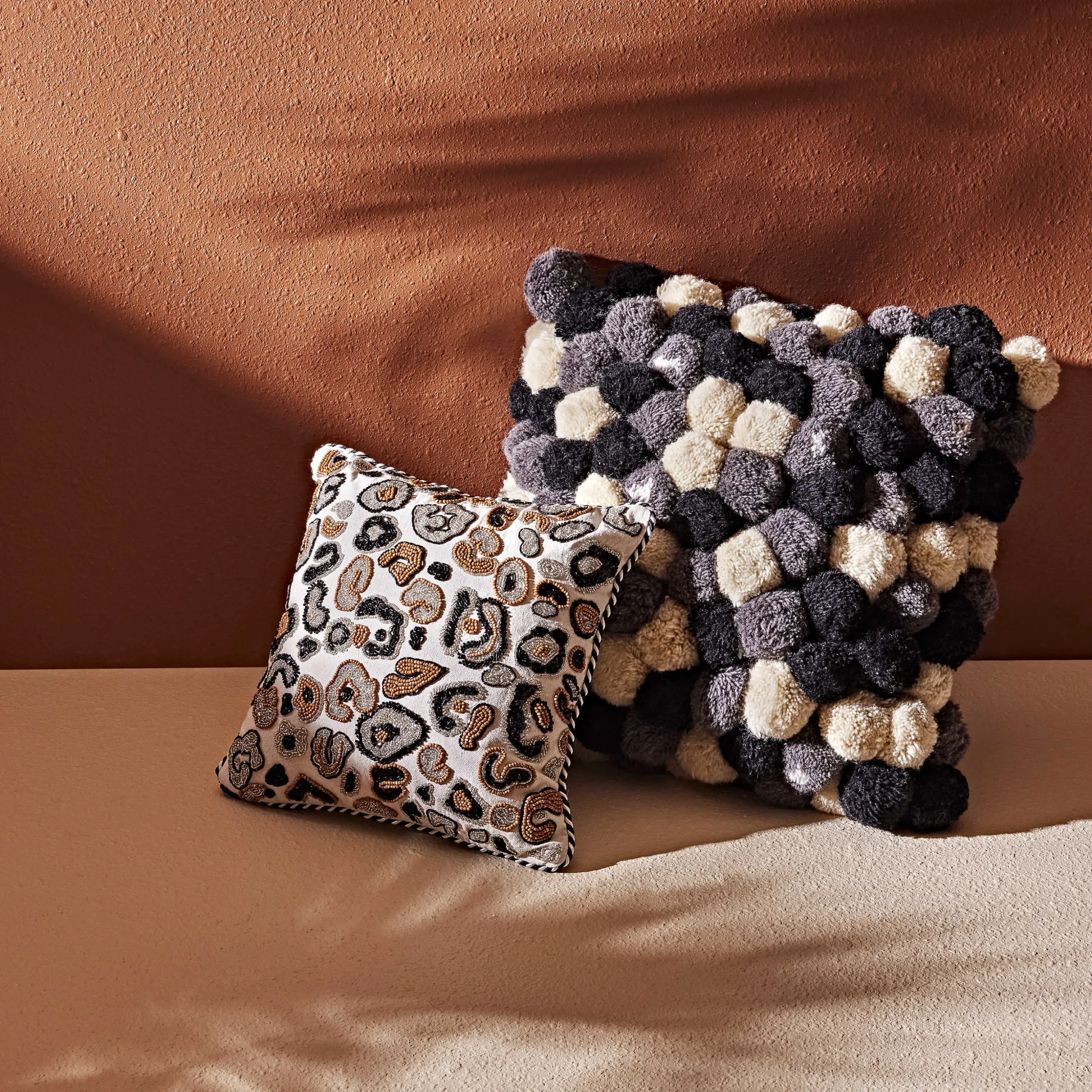 Sterling Pom Pom Pillow